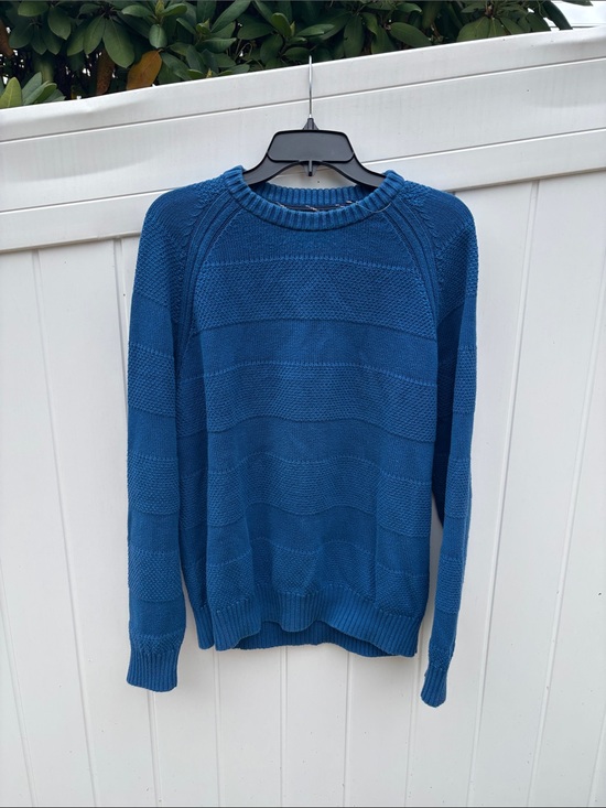 Lands' End Other - Lands' End Deep Blue Textured Crewneck Sweater